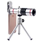 Squaircle (Deal Never Come with 10 Year Warranty) New 2021 Mobile 18X Lens Monocular Telescope with Tripod Stand and Mobile Camera Clip