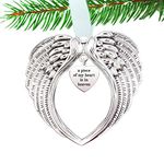 Memorial Christmas Ornaments Angel Wings - A Piece of My Heart is in Heaven Wings Memorial Ornament for Christmas Tree - Loss of Loved One Remembrance Keepsake Sympathy Gift