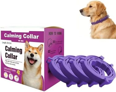 Calming Collar for Dogs, Dog Collar 60-Day Adjustable Collars for Small Medium Large Dogs, 24.5 Inch Comfort Fit Collar 4PCS (Purple)