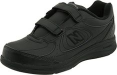 New Balance Women's 577 V1 Hook and Loop Walking Shoe, Black/Black, 10 W