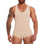 Daytain Mens Full Body Shaper Slimming Compression Bodysuit Shapewear Tummy Control Fajas Para Hombres