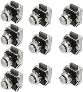 Push Button Latch Locks - 10 Pcs RV Cabinet Door Push Lock Catch Keyless Knob for Camper Van Motorhome Caravan Boat