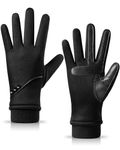 HOLDINA Winter Gloves Women with Touchscreen Fingers,Gloves for Women Water-Resistant with Anti-Slip Leather