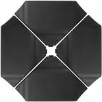 Abba Patio Umbrella Offset Base Stand 4PCS, Cantilever Umbrella, Heavy-Duty Square Stand, Sand Filled for Garden Law Backyard, Scratch-Resistant, 264lbs Capacity, Black