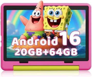 Gleeso Kids Tablet,Android 16 Tablet with HD Display,10.1 inch,Parental Control & Kids Mode, GMS Certified,20GB RAM 64GB ROM,1TB Expandable, 5000mAh Battery, Dual Camera, Protective Case, Pink