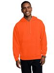 Fruit of the Loom Men's Eversoft Fleece Sweatshirts & Hoodies, Pullover-Safety Orange, Large