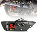 OBEROI'S TRADERS Universal Racing Sports Bikes Silencer/Exhaust Muffler Pipe with Carbon Fiber Plate Slip-on Exhaust System for Motorcycle and Scooties (CARBON)