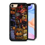 RSMTCI Bear FNAF Case for iPhone 7/8/SE Case Silicone Ultra Shockproof Funny Protection Cute Game Phone Case for Girls Women Man Cover,4.7 Inch Black