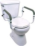 Carex Toilet Support Rail, Steel Support Rail with Adjustable Width, for Assistance Sitting and Standing from Toilet