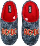 Bioworld AC/DC Embroidered logo Tie-Dye Scuff Slippers-Medium