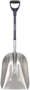 Nohovu Aluminum Snow Shovel - Large Capacity Driveway Snow Removal Tool, Fiberglass D-Handle, 45 Inch Blade