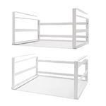 Nxconsu 2Pack Under Shelf Storage Basket Organizer Hanging Holder for Cabinet Pantry Kitchen Cupboard Desk Counter Bookshelf Organization Add-on Space Saver Heavy Duty Slide-in White
