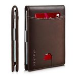 RUNBOX Mens Slim Wallet Larger Capacity with 12 Slots RFID Blocking Minimalist Bifold Front Pocket Wallet for Men with ID Window