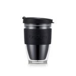 BODUM 11889-01S JOYCUP Travel Mug, double wall, 0.25 L, black band, Plastic