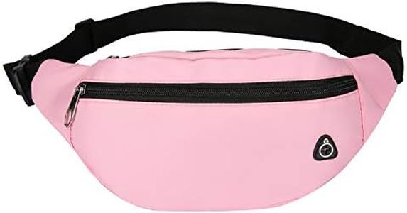 DAITET Fanny Pack Waist Pack Bag for Men, Women, Kids, Waist Bag Adjustable Belt, Waterproof Travel Bag, Running Bag (Glossy pink)