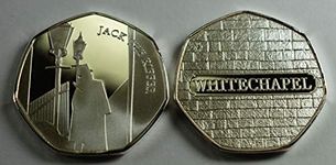 JACK THE RIPPER, WHITECHAPEL Silver Commemorative Coin Albums/50p Collectors, Coin Hunt.