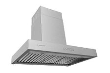 Hauslane | Contemporary 30” WM-730 Wall Mount Range Hood | Low Noise Performance | Contemporary Design, Chef Model, Full-Size Handles, Professional-Grade Baffle Filters, LED Lamps, Stainless Steel