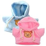 Bear Clothes For 6-8inch Stuffed Bears 2pcs Hooded Cute Stuffed Animal Clothes Cartoon Diy Decorative Clothes For Stuffed Animals Hoodie Tee Teddy Bear Clothes Fits Most