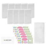 Eco-Fused 10-Pack Deodorant Containers - White - 0.5 Oz (15 ml) - 60 Writable Stickers - Twist Mechanism - Refillable Cosmetic Containers for DIY Homemade Deodorant, Lip Balm, Soap, Lotion Sticks etc.