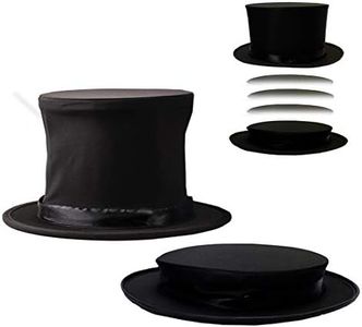 WMU Top Hat, Magician Costume Hat for Magic Tricks, Collapsible, One Size, 12456, Synthetic Blend, Costume Headwear, Unisex