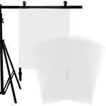 10 Pack 15.7 x 19.6 Inches Diffusion Film Filter Sheet, Lighting Gel Diffuser Roll Photography Video, Light Diffuser, White Diffusion Paper Sheet Roll for Photo Studio Product Portrait Photography