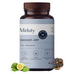 Miduty by Palak Notes Cholest-Off - Normal Cholesterol Levels - Aged Garlic Extract - Pine Phytosterol - Bergamot Orange Fruit Extract - Niacin - Heart Disease Control - Pre-Diabetics - 60 Tablets