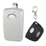 Dreyoo 2 Pack Garage Door Remote Replacement, 10 Dip Switch 300Mhz Gate Door Opener Remote Transmitter Compatible with Linear Multicode 3089, 3060, 3070 (1 Grey Big and 1 Black Keychain Mini Type)