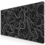 Gaming Mouse Pad, Canjoy Topographic Contour Mouse Pad 31.5x15.7inch Large Extended Computer Mouse Mat Keyboard Full Desk Mousepad for Gaming, Office, Home