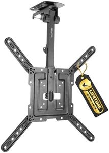 Mount-It! Flip Down TV Mount | Folding Ceiling TV Mount for 23 to 55 Inch | Heavy-Duty Bracket for Roof and Slanted Walls | Universal VESA fits up to 400x400mm, Height Adjustable 44 Lbs Capacity