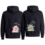 Matching Couple Hoodie Sweatshirt for Him and Her Husband Wife Valentine Day Gift His and Her Hoodie 1 Piece(Black-Hello Darling,M)