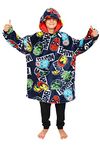 Marvel Avengers Hoodie, Oversized Fleece Blanket Hoodie for Boys Blue