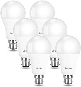 Lepro Bayonet Light Bulbs 100W Equivalent, Cool White 6500K, 13W 1520lm Super Bright Daylight B22 LED Bulbs, BC GLS Energy Saving, Non-dimmable, Pack of 6