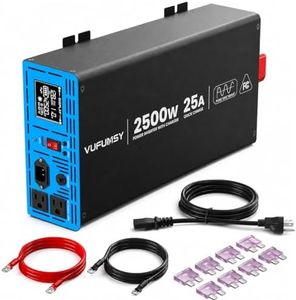 2500W Sump Pump Battery Backup System, Dual Pump Backup (1HP + 1/3HP), Pure Sine Wave Inverter, 15ms Automatic Transfer Switch, Basement Flood Protection, Works with Lithium/AGM/Lead Acid, Black