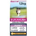 Eukanuba Grain Free Complete Dry Dog Food for Puppy Large and Giant Breeds with Fresh Chicken 12 kg