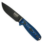 ESEE 4PB-008 Fixed Blade Knife Black 1095 Carbon Steel and Blue/Black G10