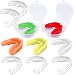 10 Pcs Sports Mouth Guard for Kids, 5 Colorful with Case, 5 Clear, Boys Girls Youth Athletic Mouthguard for Boxing Football Hockey Karate Basketball MMA Lacrosse Taekwondo Rugby Karate Wrestling