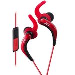 JVC HAETR40R Sport Fitness Earphones Mic Remote Waterproof WashableRed