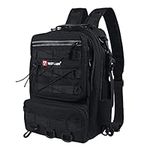 Black Fishing Backpack with Rod Hol