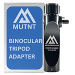 Mutnt Binocular Tripod Mount Bino Tripod Adapter for Bird Watching Hunting Astronomy Optics with 1/4 20 Screw 10x42 15x56 Black