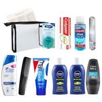 Travel Toiletries Set for Men - Essential Travel Toiletries Kit - Mini Toiletries Airport Approved Liquids