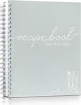 9''x11'' Recipe Book to Write in Your Own Recipes - Spiral Blank Cookbook 152 Pages Holds 146 Recipes - Elegant Waterproof Cover Big Recipe Journal - Easy to Use Layout（A4 Size - Mint Green）