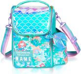 SAMVARDHAN Kids Cooler Insulated Lunch Bag Large Tote for Girls, Boys, Men, Women, with Water Bottle Holder and Adjustable Strap (Mermaid)