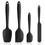 iNeibo Heat Resistant Silicone Spatulas, Non Stick Coating with Steel core, Cake Cream Butter Spatula Mixing Batter Scraper Brush Silicone Baking Tools(4PCS)