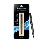 Paperkraft Chopin- Blue Ball Pen (Pack of 1)|Elegant & Classic Matte Grey Finish|Premium Gifting Products|All Metal body|Ideal for Professionals|Official meeting essentials