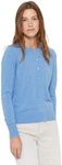 State Cashmere Button Front Crewnec