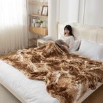 HOKIPO Gradient AC Blanket Double Bed Queen, 200x230 cm / 6.5x7.5 feet, Beige (AR-5260-BGE)