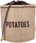 Natural Elements KitchenCraft Potato Bag with Blackout Lining, Hessian, Brown, 24 x 24cm