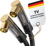 KabelDirekt – 4K TV Aerial Cable, Coaxial Cable, 90° Angled – 2m – TV Cable Digital & Analogue – Available in 0.5-20m (Angled Plug/Angled Socket, DVB-C/DVB-T/DVB-S, black)