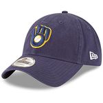 New Era Milwaukee Brewers 9TWENTY Core Classic Adjustable Hat - Navy