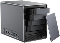 ACEMAGIC NAS N3A 4-Bay Desktop Network Attached Storage Home & Office Backup Hub,Protect Data, Up to 136TB NAS 4×HDD+2×M.2 Slots, Dual 2.5G+1G LAN, 8GB DDR4,128GB PCIe3.0 SSD, Diskless